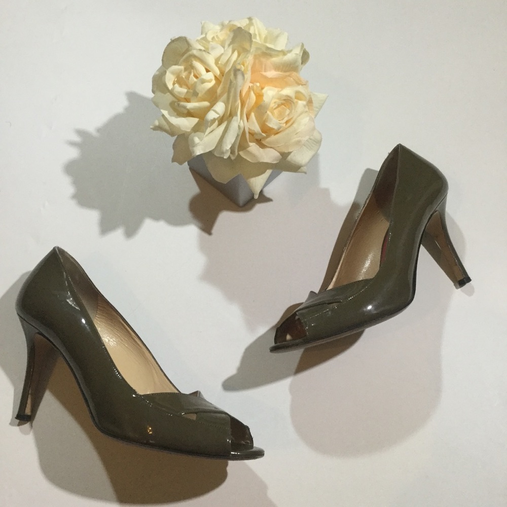 Kate Spade Size 8.5 Open Toe Heels Patent Leather